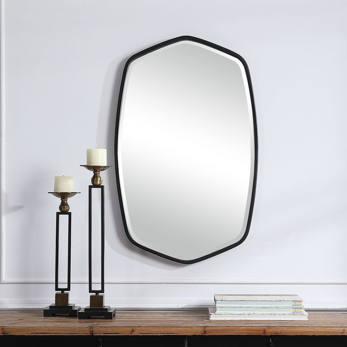 Duronia Mirror, Black – Mirrors by Uttermost | Sutter & Vale
