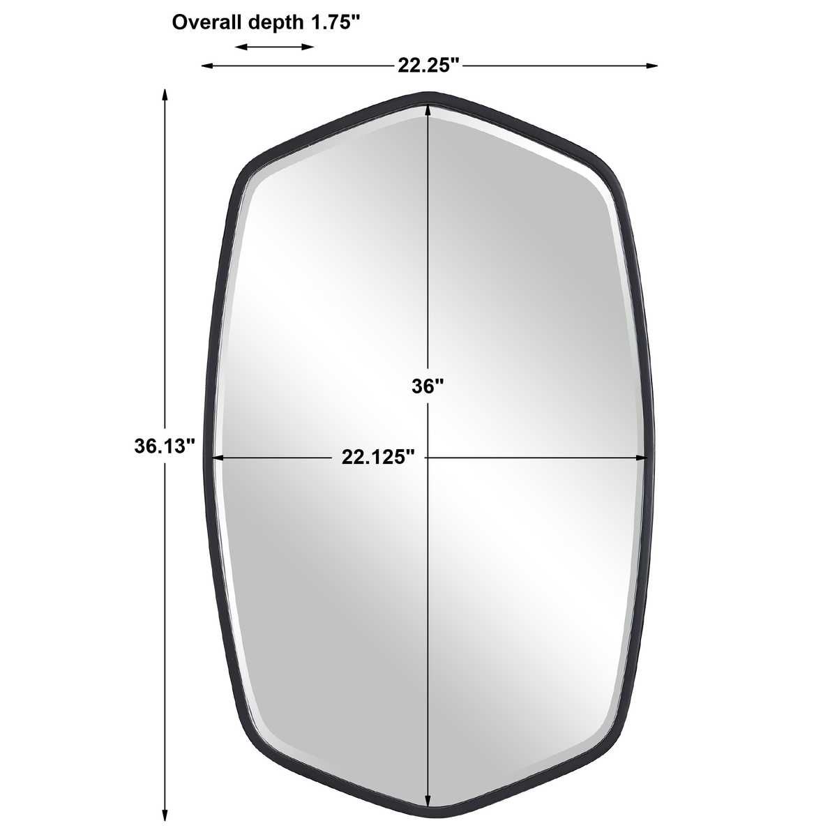 Duronia Mirror, Black – Mirrors by Uttermost | Sutter & Vale