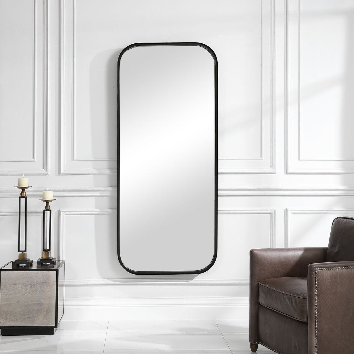 Concord Tall Mirror, Black – Mirrors by Uttermost | Sutter & Vale
