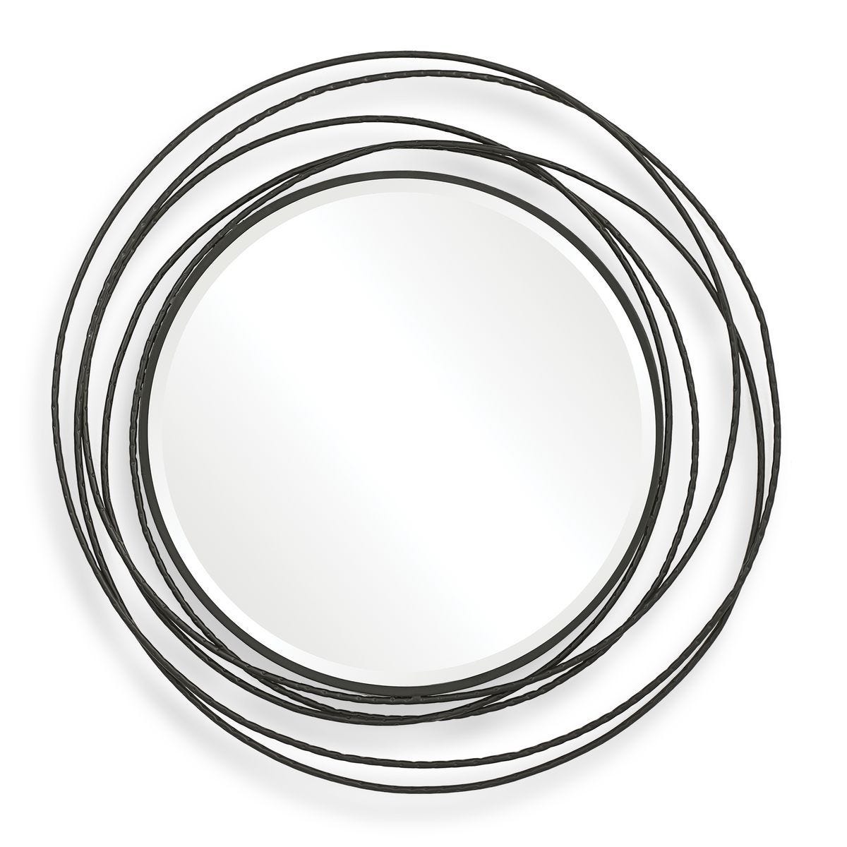 Whirlwind Round Mirror, Black – Mirrors by Uttermost | Sutter & Vale