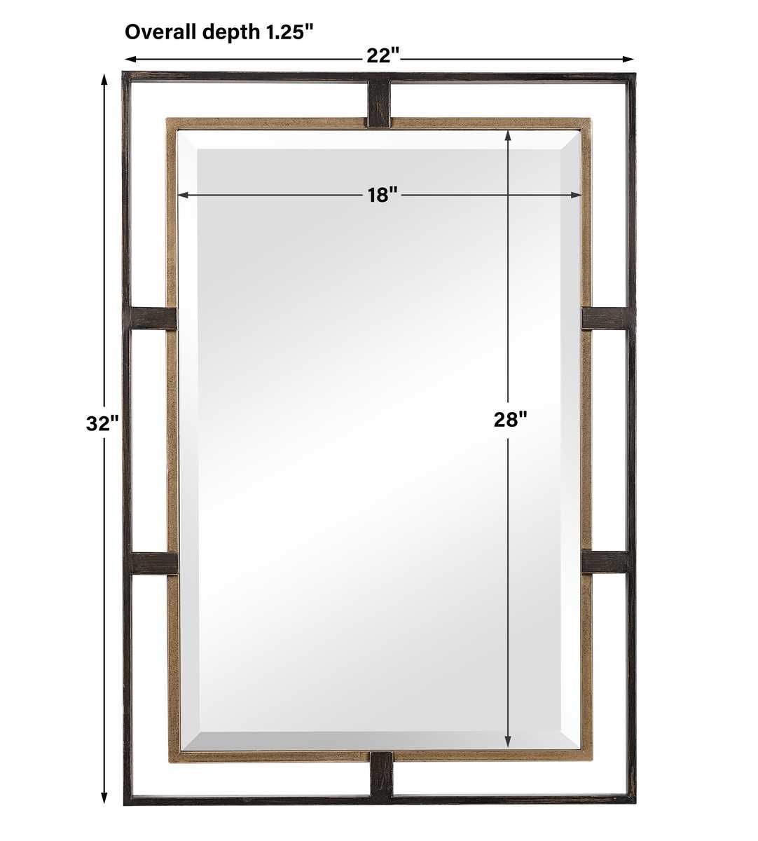 Carrizo Rectangle Mirror – Mirrors by Uttermost | Sutter & Vale