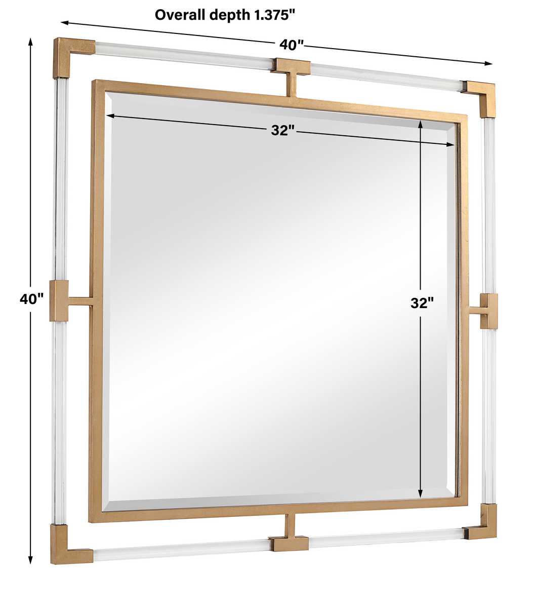 Balkan Square Mirror, Gold