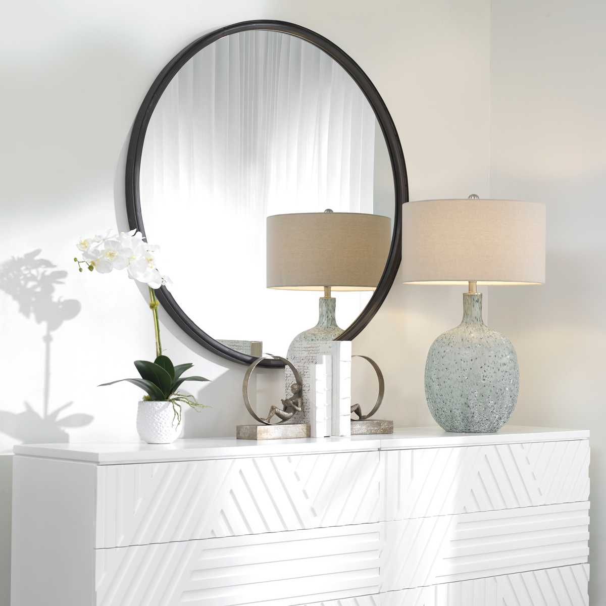 Dawsyn Round Mirror – Mirrors by Uttermost | Sutter & Vale