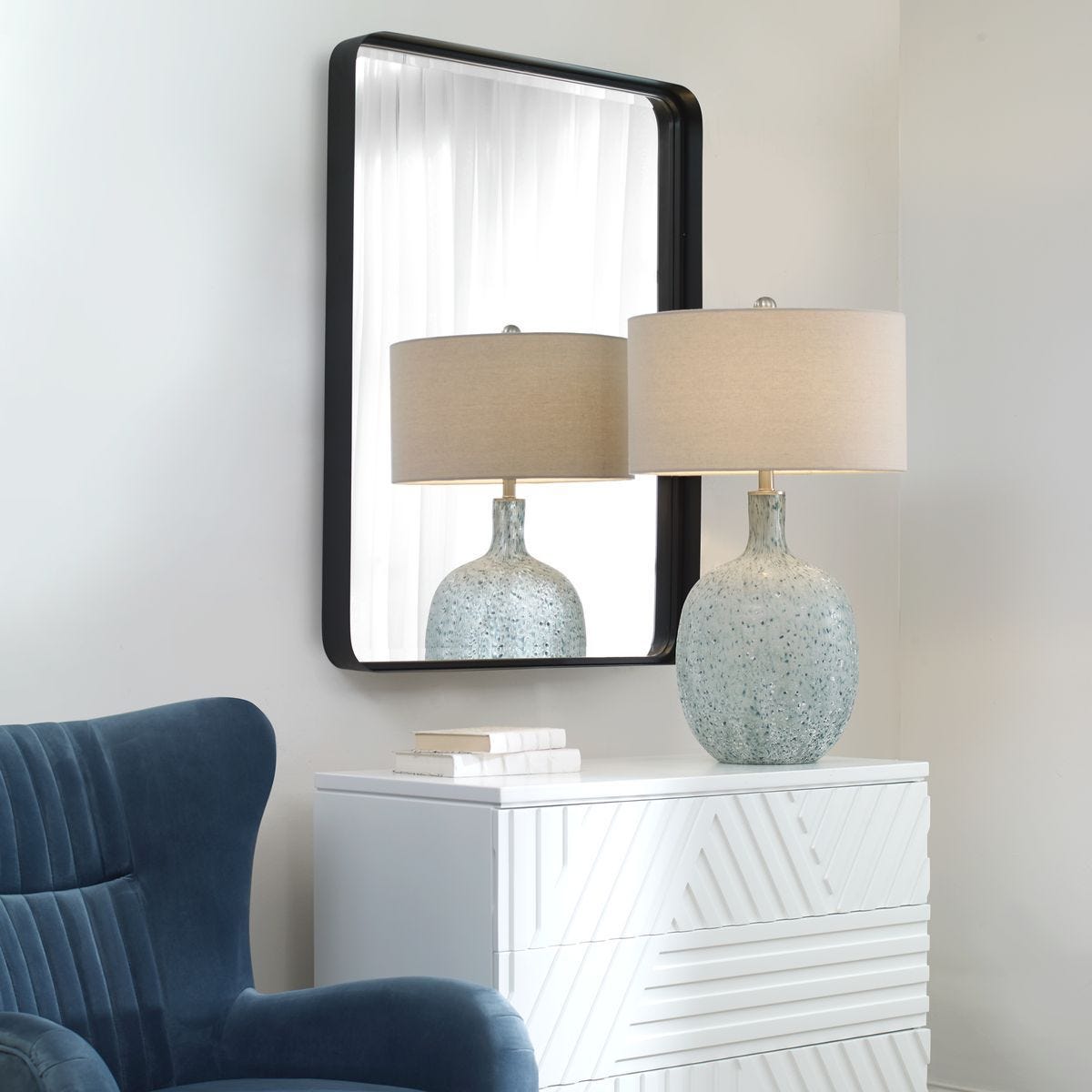 Crofton Large Mirror, Black – Mirrors by Uttermost | Sutter & Vale