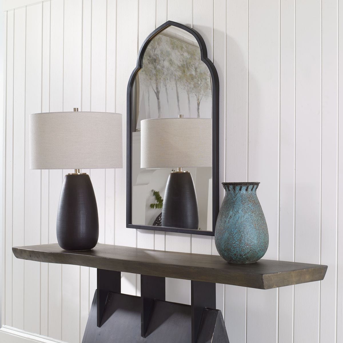 Kenitra Arch Mirror, Black – Mirrors by Uttermost | Sutter & Vale