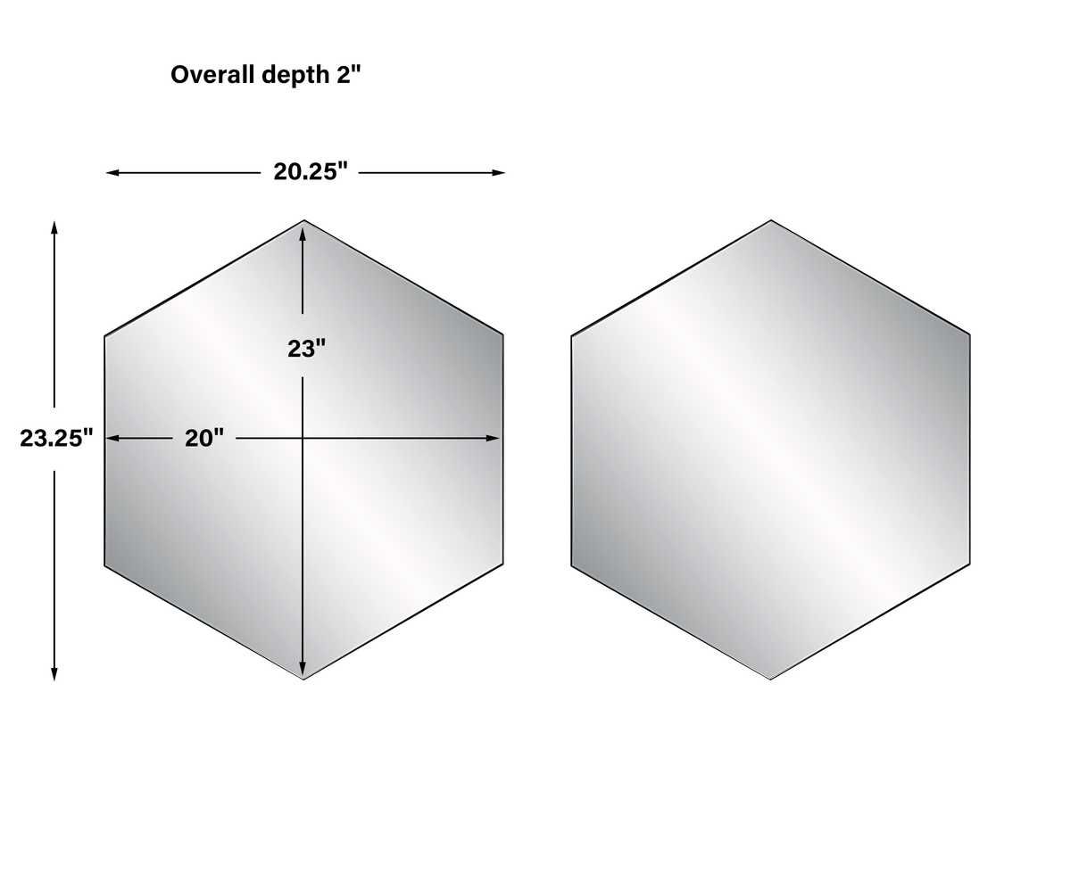 Amaya Hexagon, S/2 – Mirrors by Uttermost | Sutter & Vale
