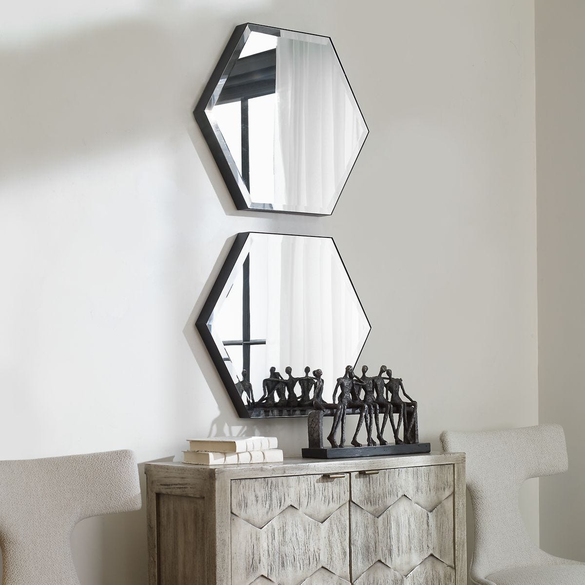 Amaya Hexagon, S/2 – Mirrors by Uttermost | Sutter & Vale