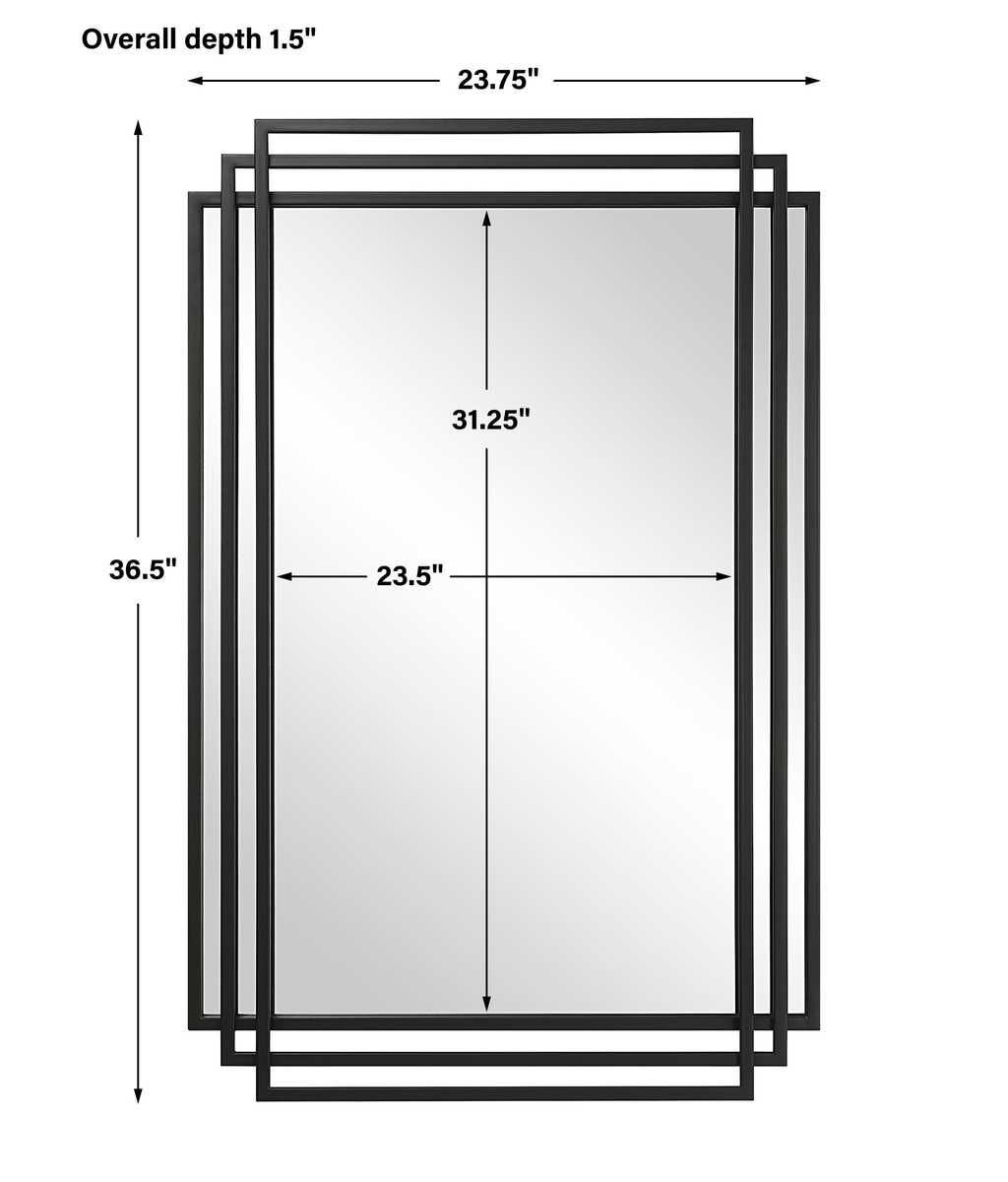 Amherst Mirror, Black – Mirrors by Uttermost | Sutter & Vale