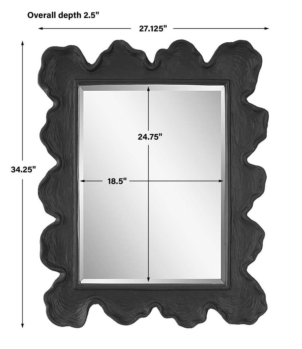 Sea Coral Mirror, Black – Mirrors by Uttermost | Sutter & Vale