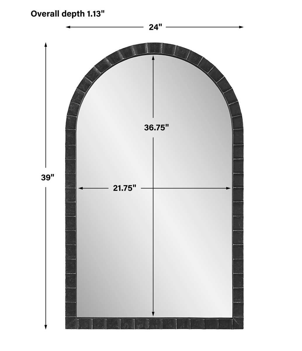 Dandridge Arch Mirror, Black – Mirrors by Uttermost | Sutter & Vale
