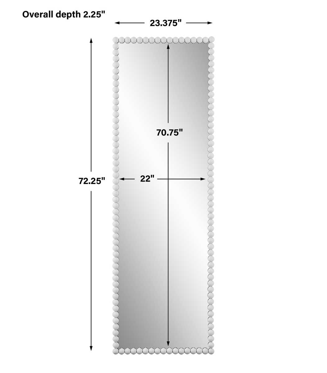 Serna Tall Mirror, White