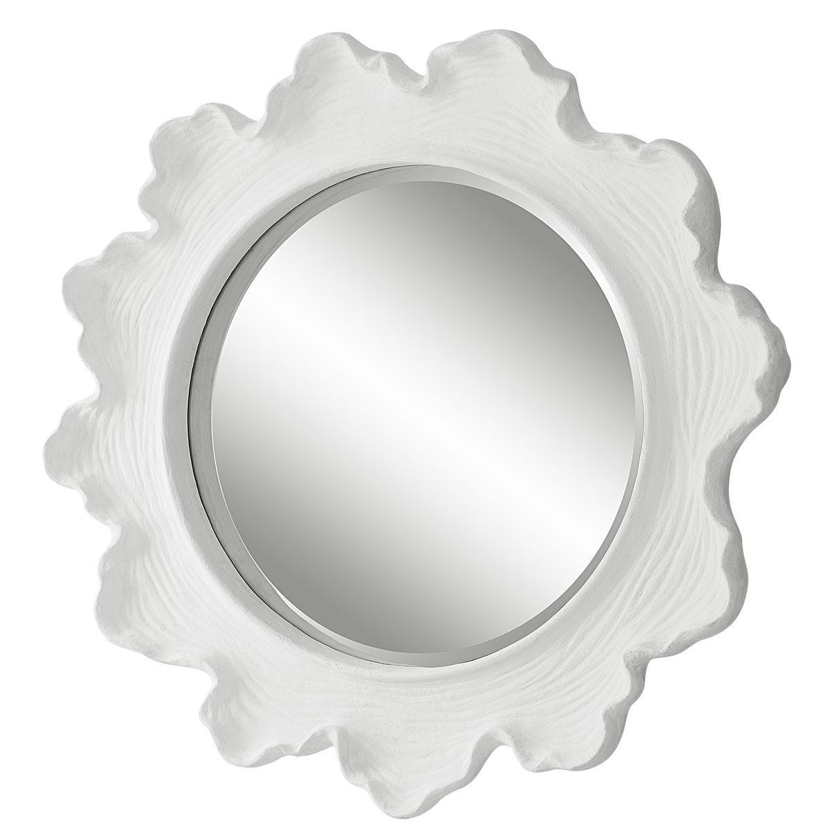 Sea Coral Round Mirror, White – Mirrors by Uttermost | Sutter & Vale