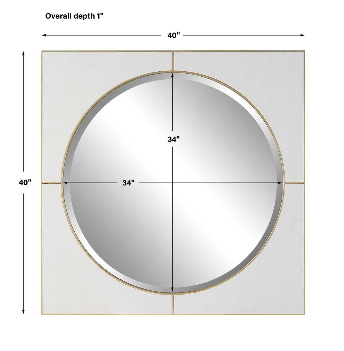 Cyprus Square Mirror, White – Mirrors by Uttermost | Sutter & Vale