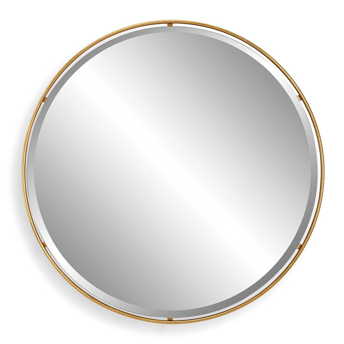Canillo Round Mirror, Gold – Mirrors by Uttermost | Sutter & Vale