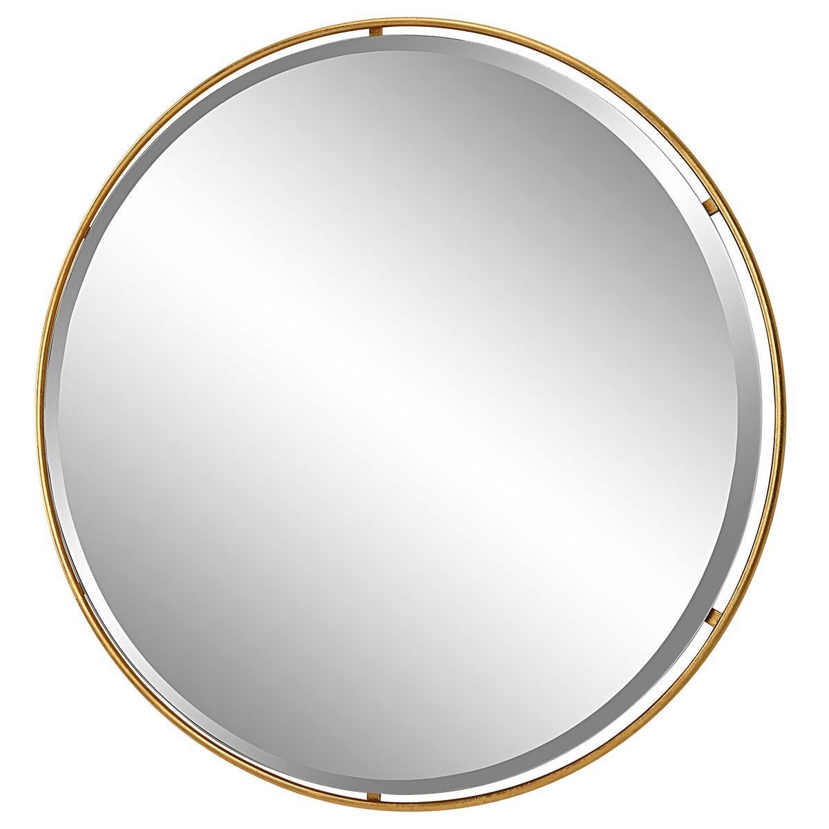 Canillo Round Mirror, Gold – Mirrors by Uttermost | Sutter & Vale