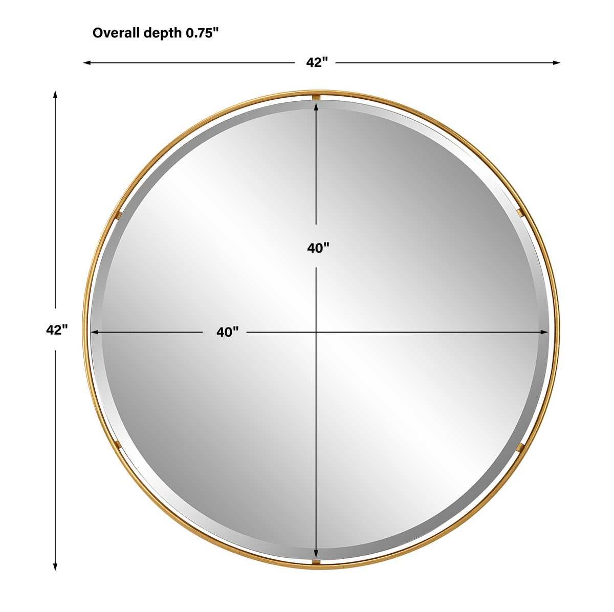 Canillo Round Mirror, Gold – Mirrors by Uttermost | Sutter & Vale