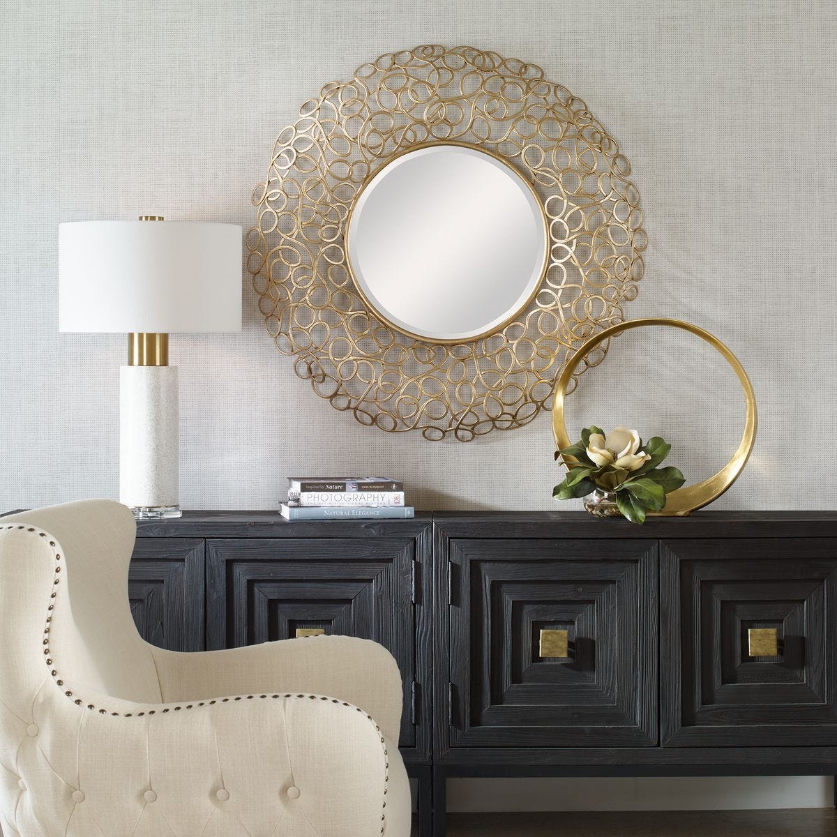 Swirl Round Mirror – Mirrors by Uttermost | Sutter & Vale