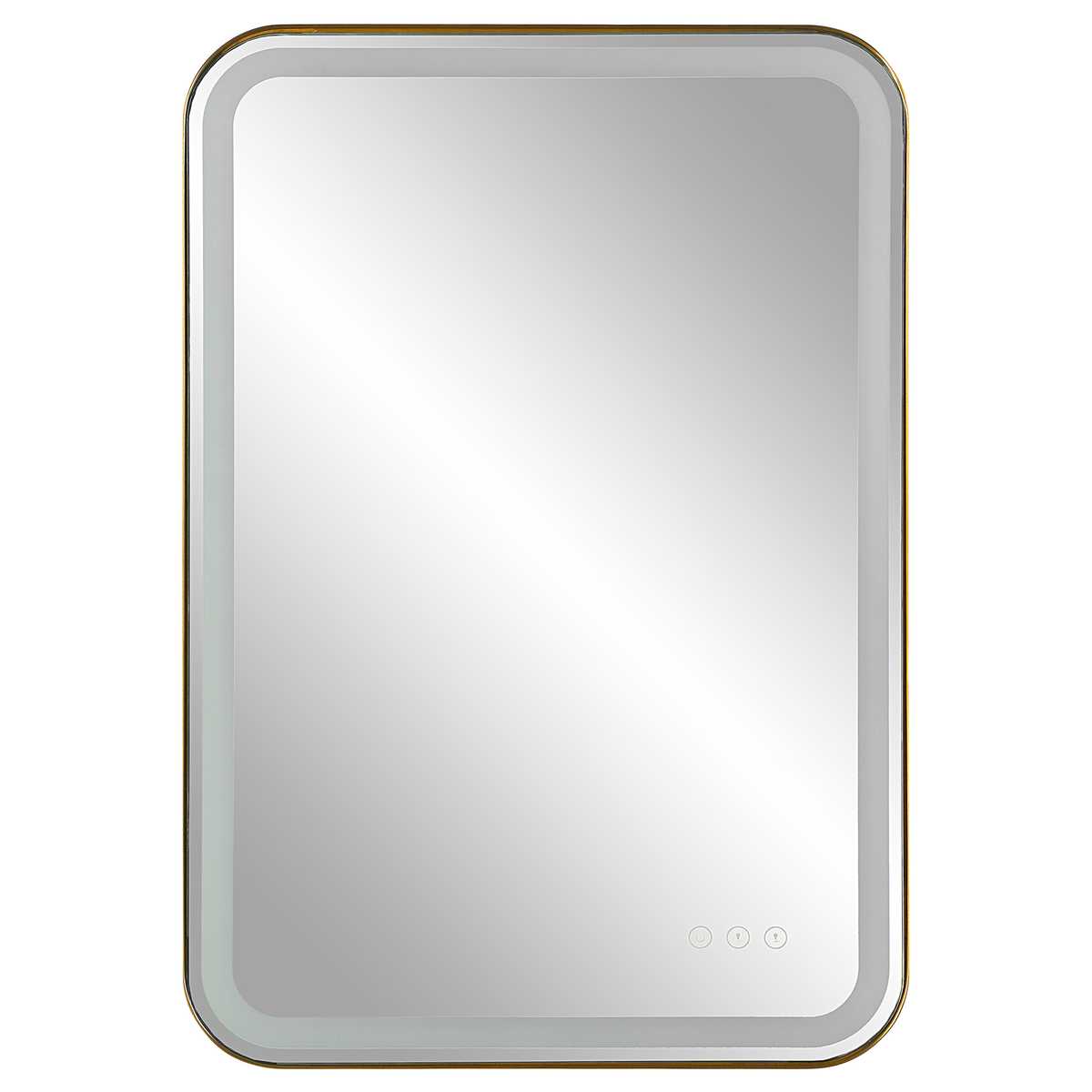 Crofton Lighted Vanity Mirror, Brass