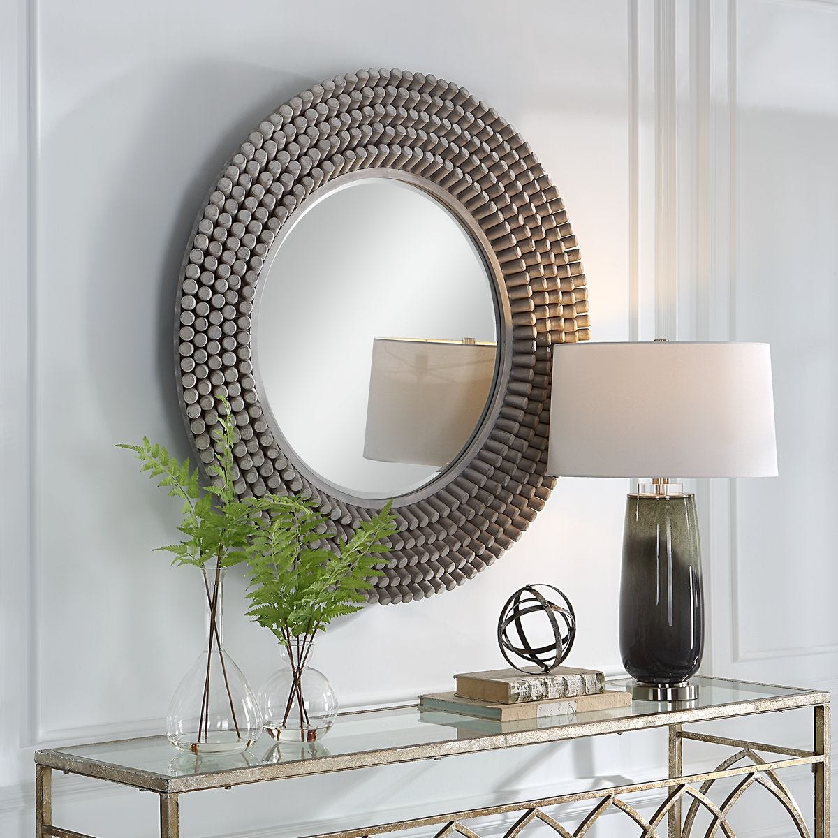 Portside Round Mirror, Gray – Mirrors by Uttermost | Sutter & Vale