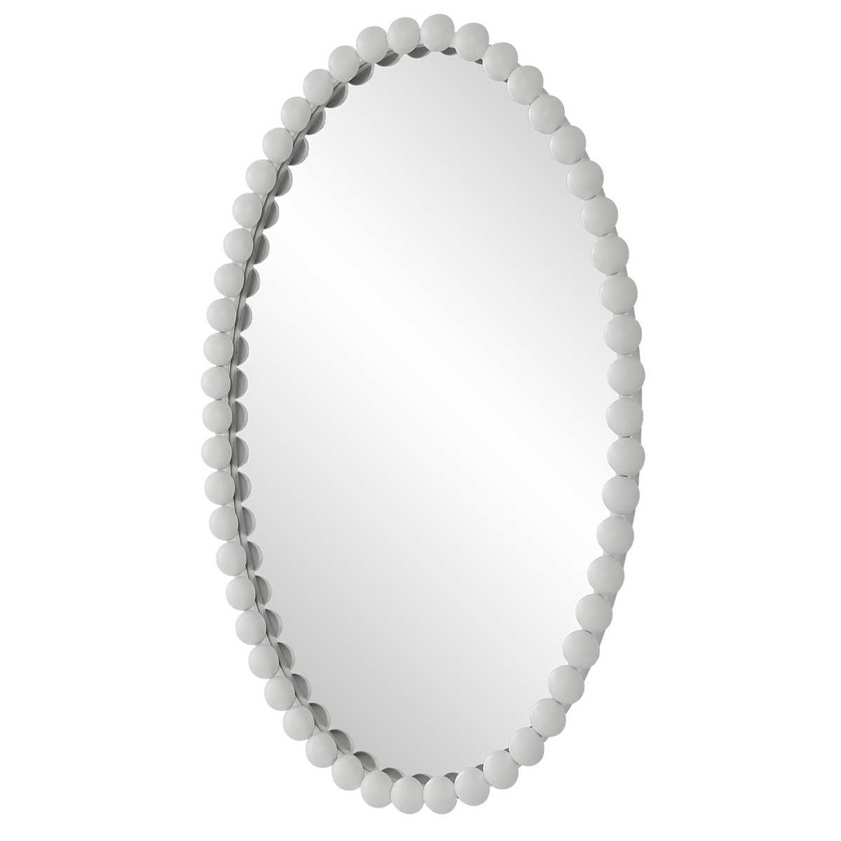 Serna Oval Mirror, White – Mirrors by Uttermost | Sutter & Vale