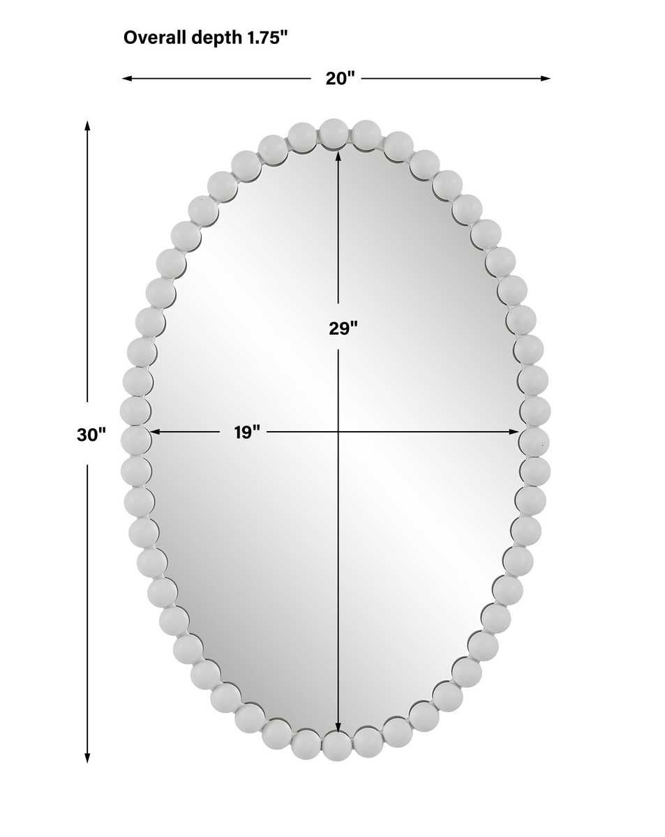 Serna Oval Mirror, White – Mirrors by Uttermost | Sutter & Vale