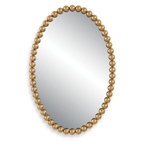 Serna Oval Mirror, Gold