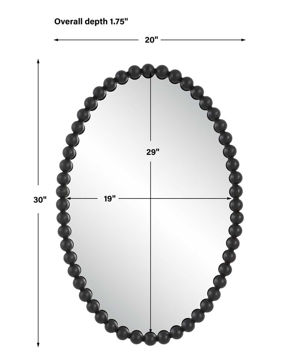 Serna Oval Mirror, Black – Mirrors by Uttermost | Sutter & Vale