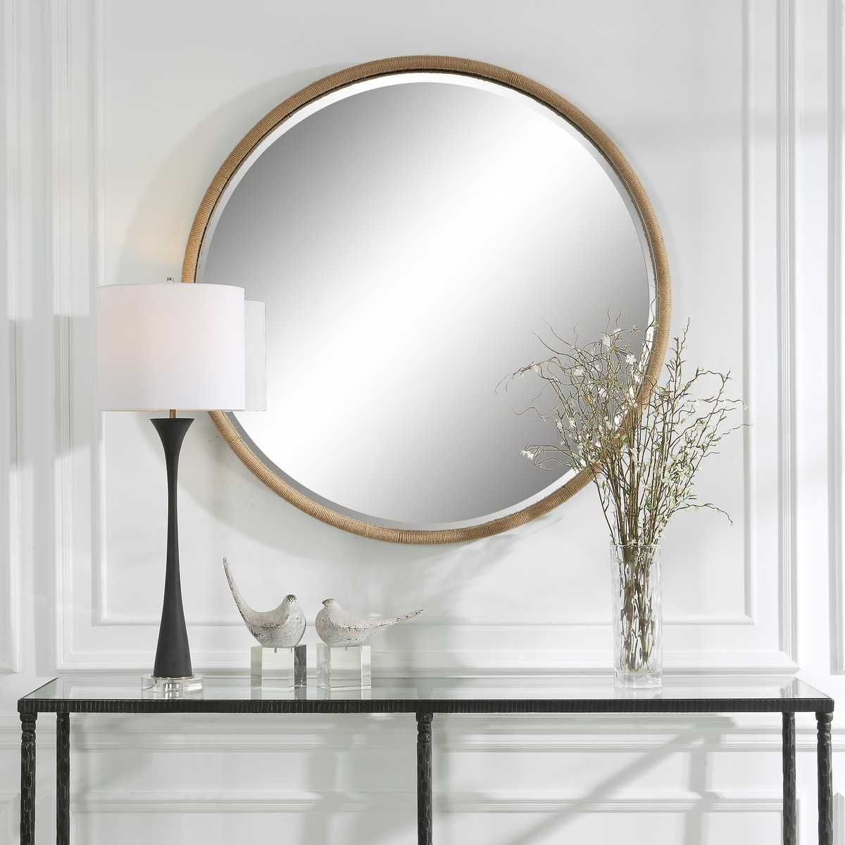Ranchero Round Mirror, Natural – Mirrors by Uttermost | Sutter & Vale