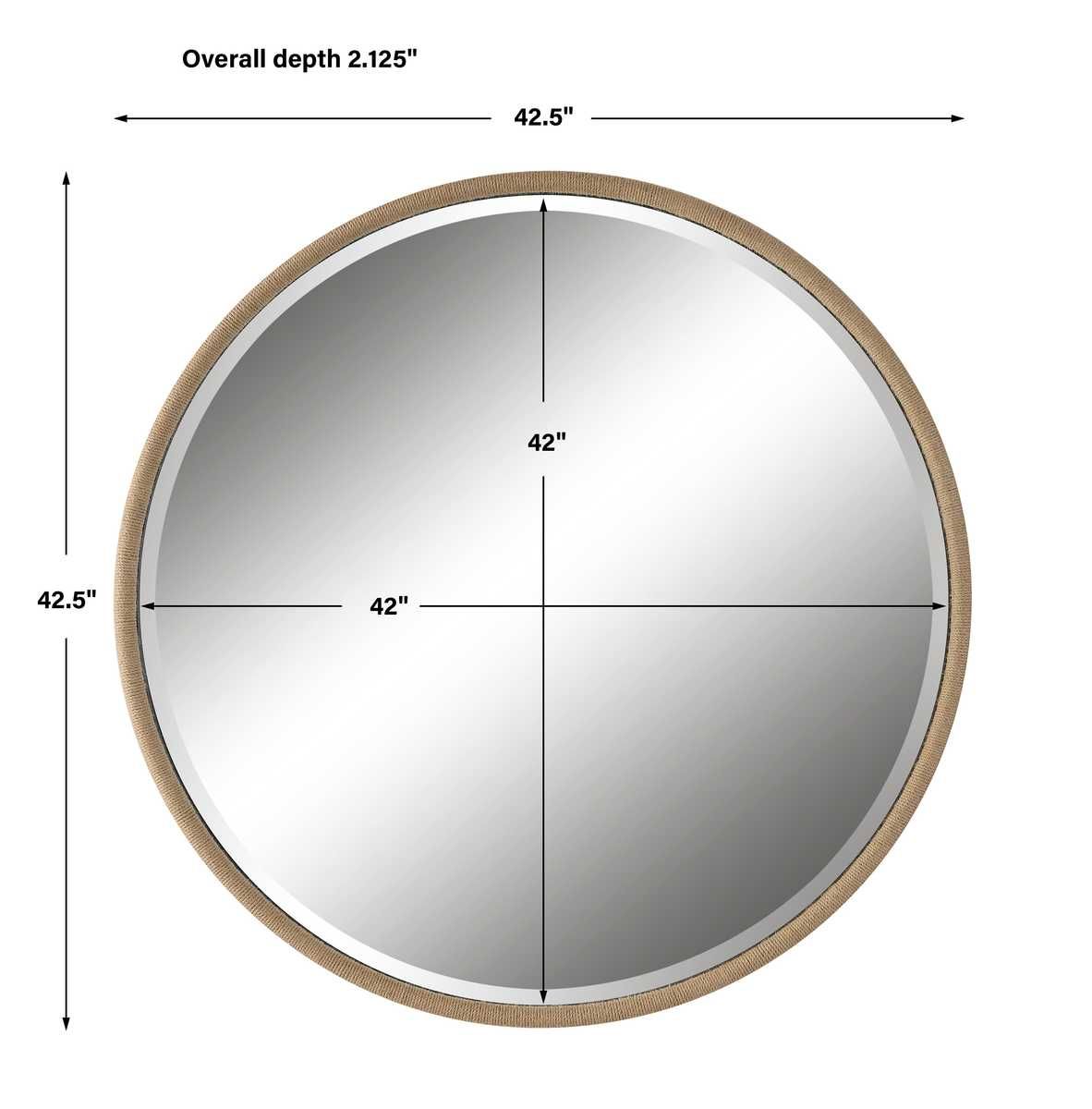Ranchero Round Mirror, Natural – Mirrors by Uttermost | Sutter & Vale