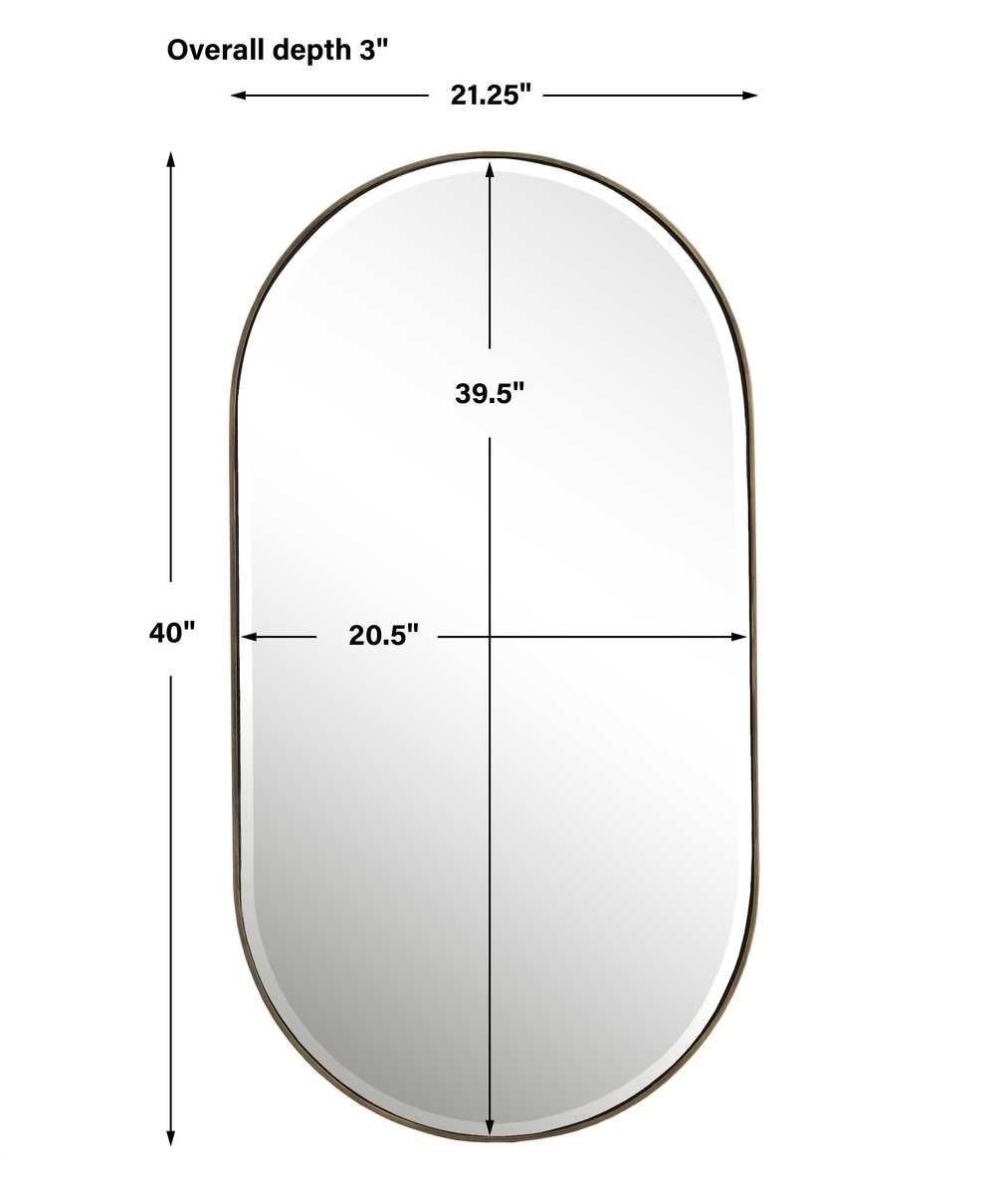 Lago Oval Mirror, Gold – Mirrors by Uttermost | Sutter & Vale