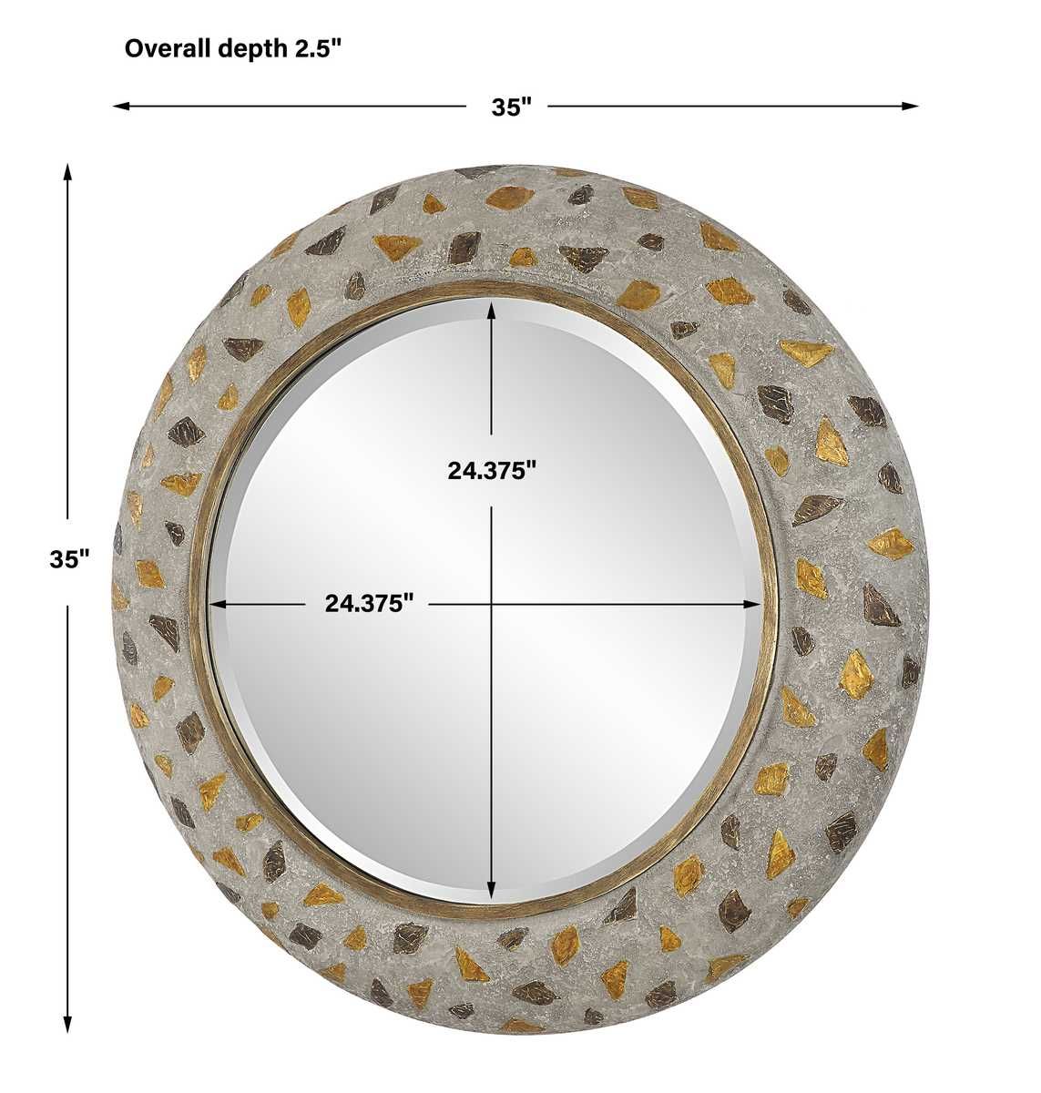 Copper Terrazzo Round Mirror – Mirrors by Uttermost | Sutter & Vale