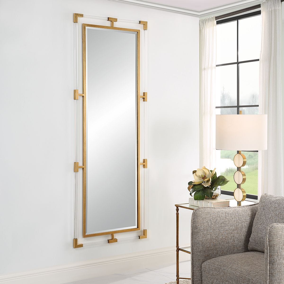 Balkan Tall Mirror, Gold – Mirrors by Uttermost | Sutter & Vale