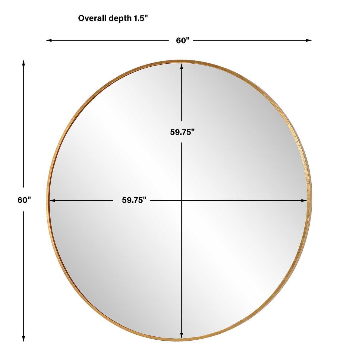 Junius Large Round Mirror, Gold – Mirrors by Uttermost | Sutter & Vale