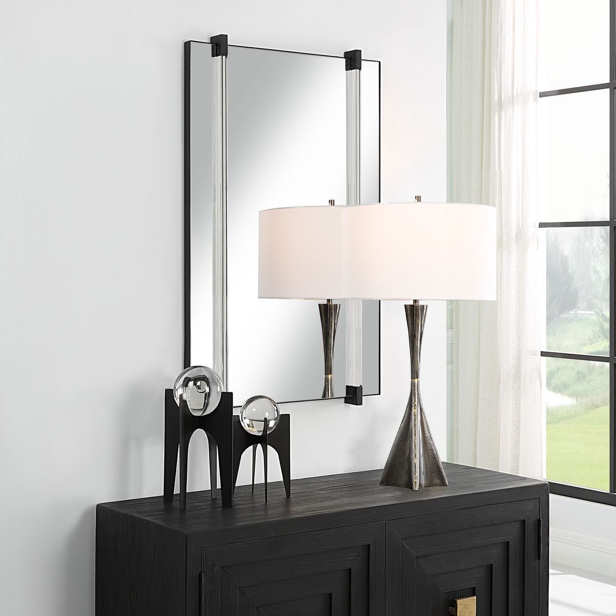 Ladonna Mirror, Black – Mirrors by Uttermost | Sutter & Vale