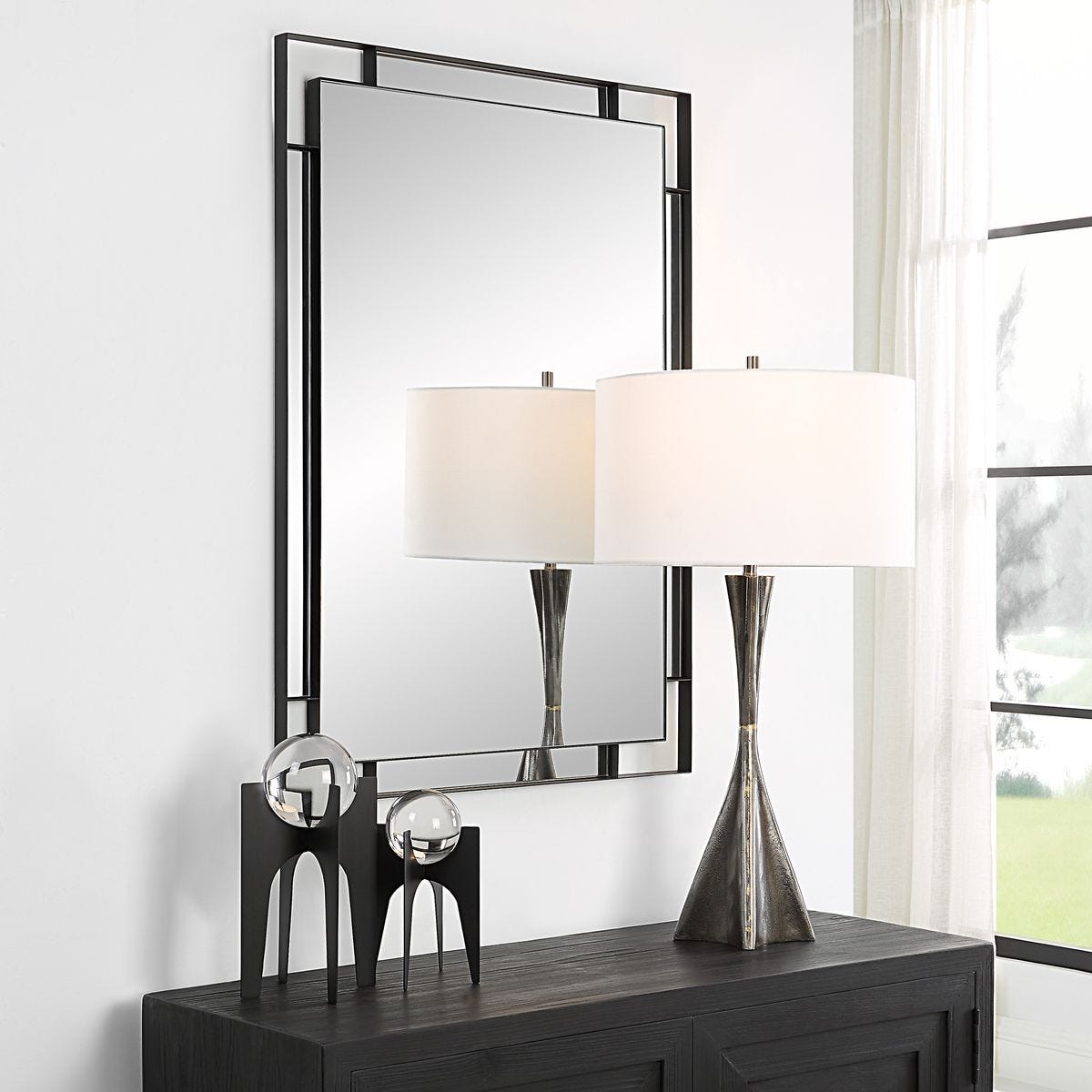 Stellan Mirror, Black – Mirrors by Uttermost | Sutter & Vale