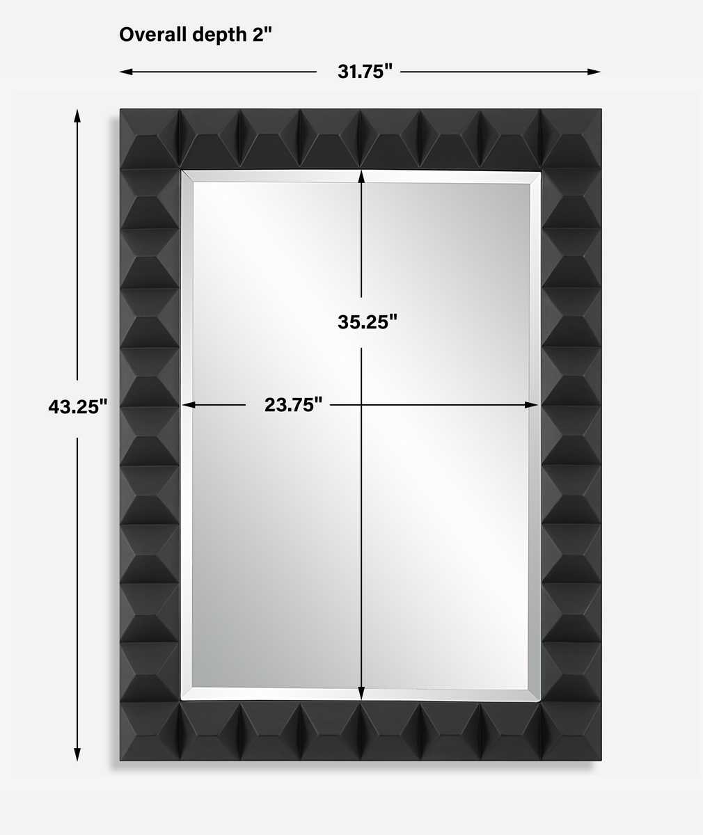 Studded Mirror, Black