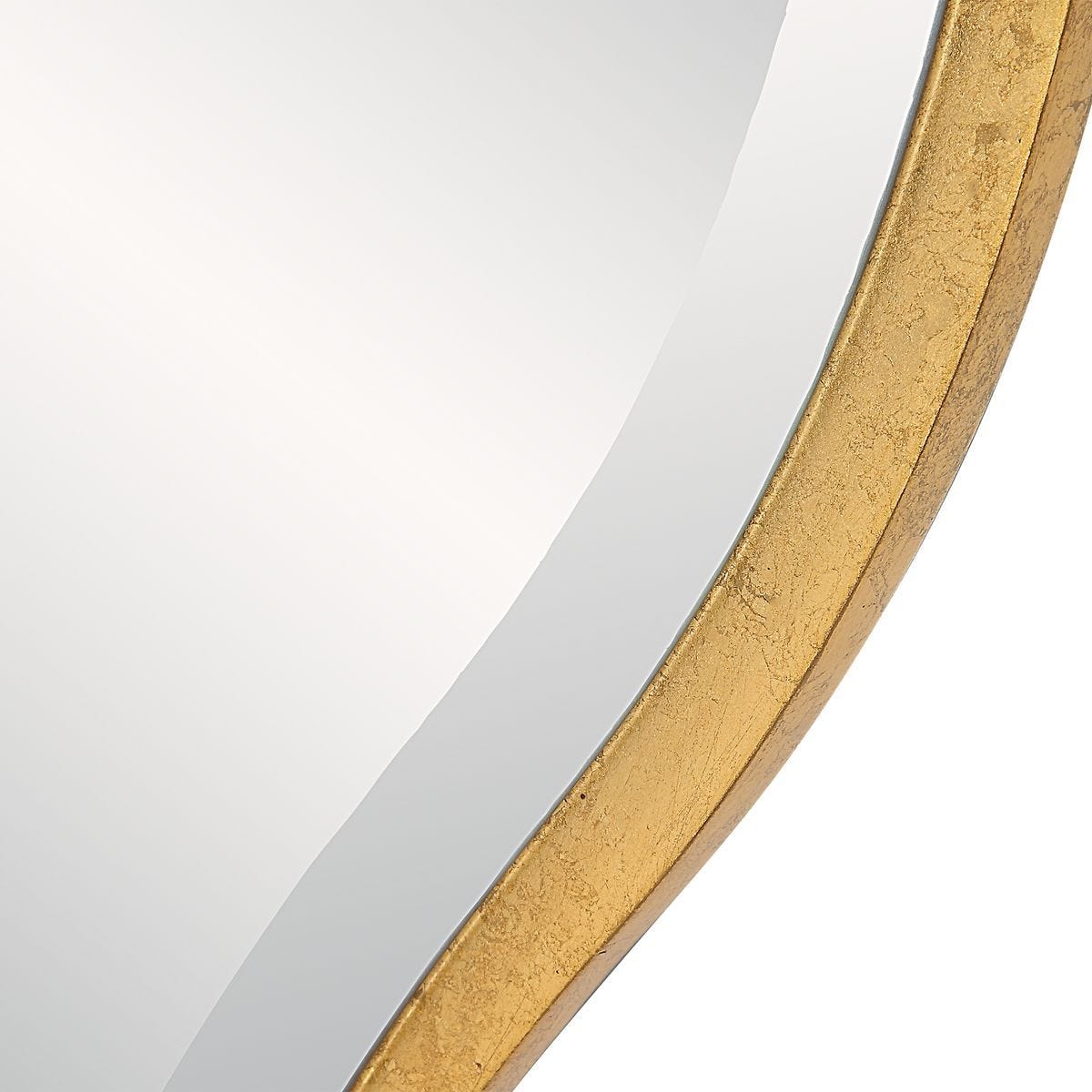Aneta Large Round Mirror, Gold – Mirrors by Uttermost | Sutter & Vale