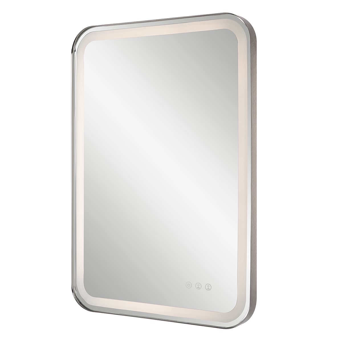 Crofton Lighted Vanity Mirror, Nickel
