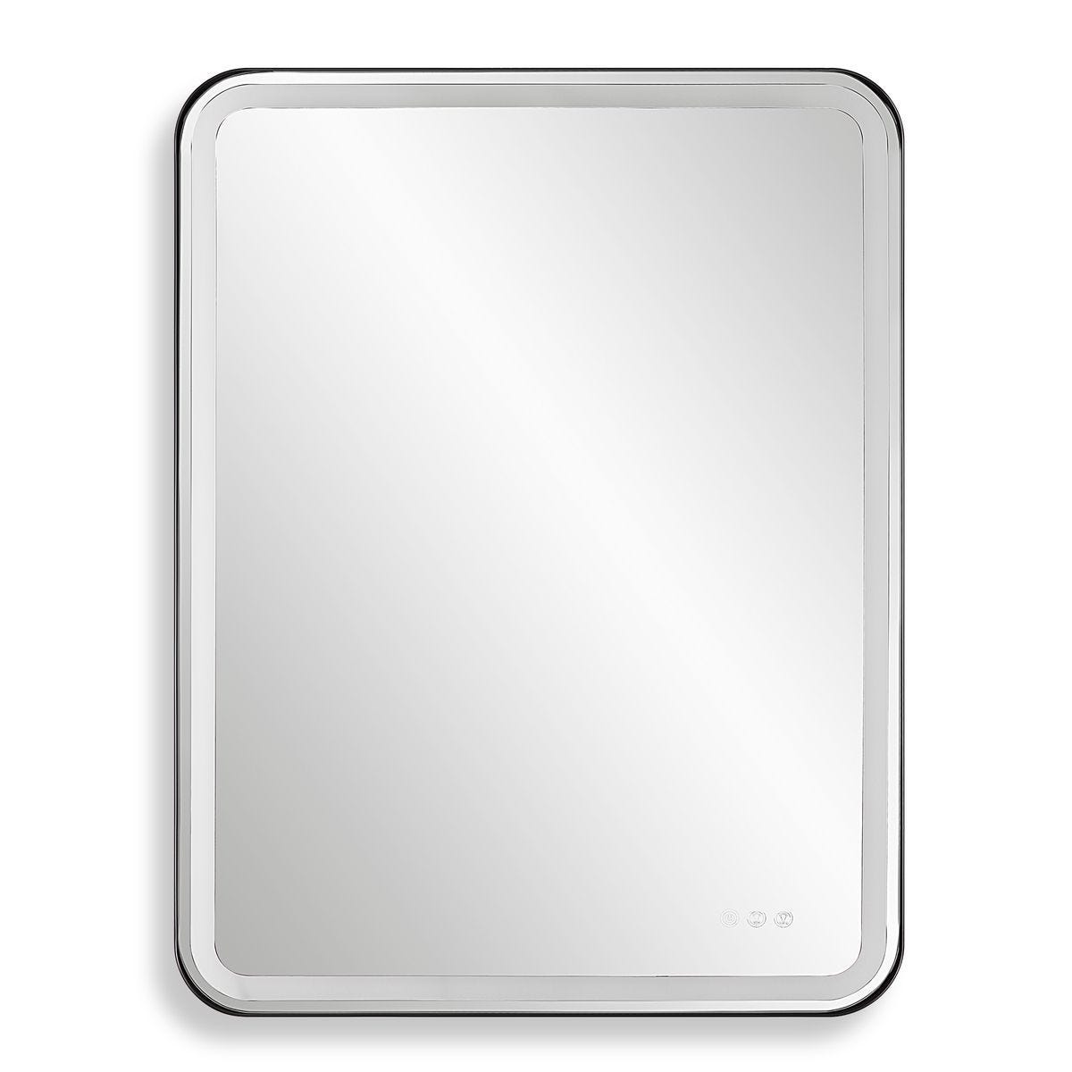 Crofton Lighted Large Mirror, Black – Mirrors by Uttermost | Sutter & Vale