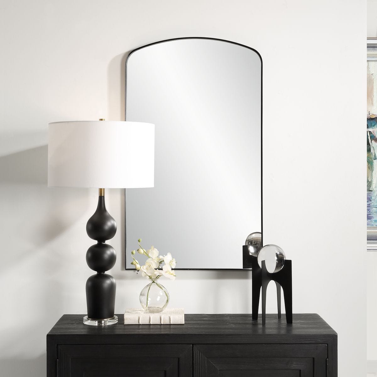 Tordera Arch Mirror, Black – Mirrors by Uttermost | Sutter & Vale