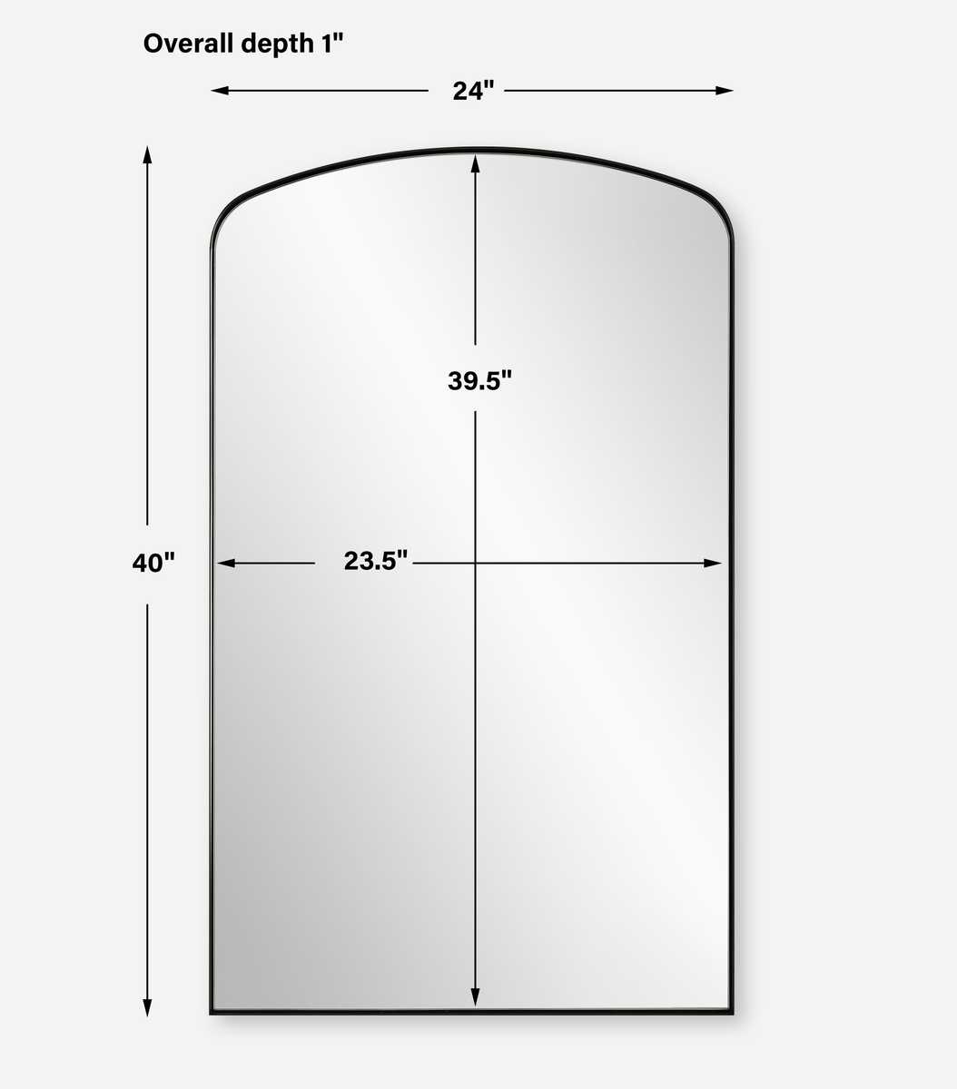 Tordera Arch Mirror, Black