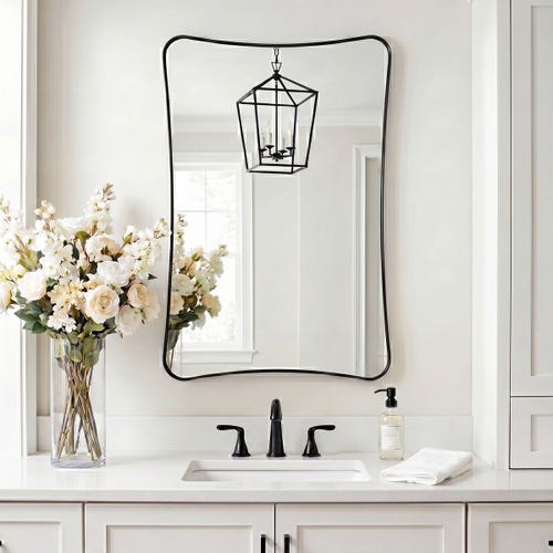 Loudon Vanity Mirror, Black