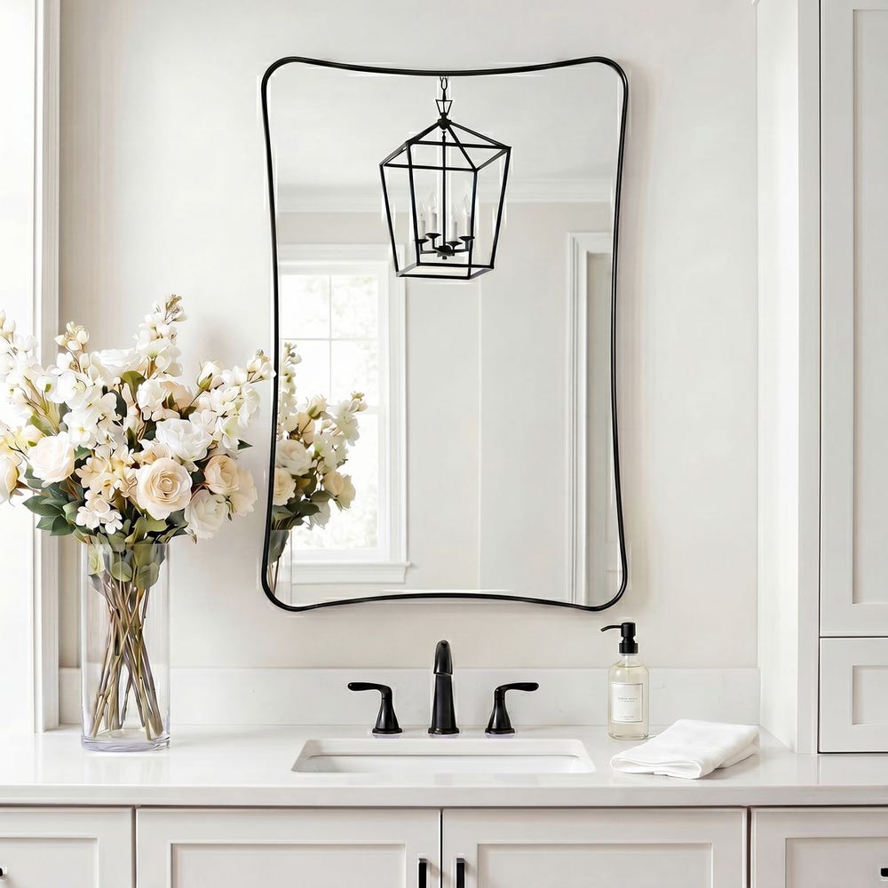 Loudon Vanity Mirror, Black