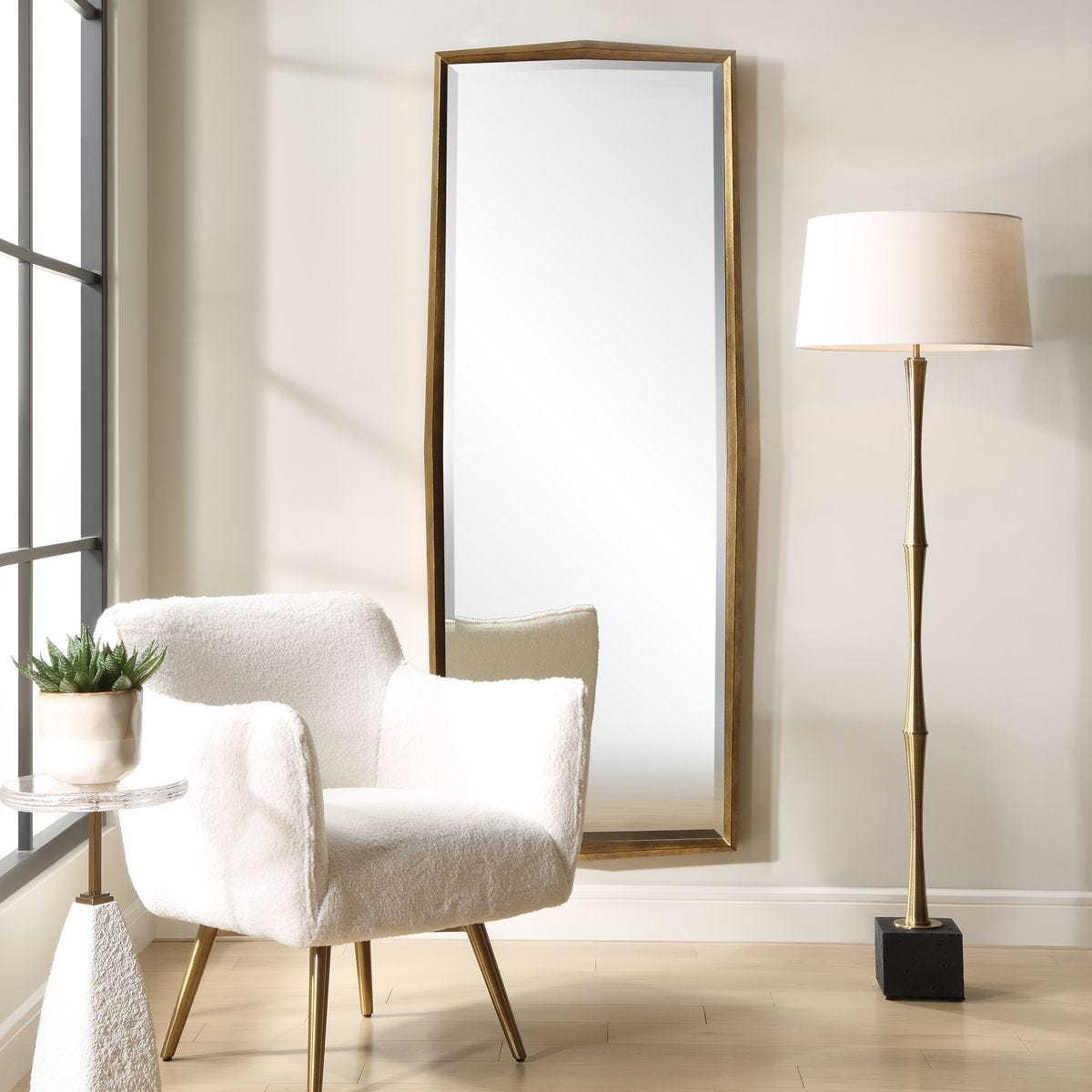 On Point Tall Mirror, Gold