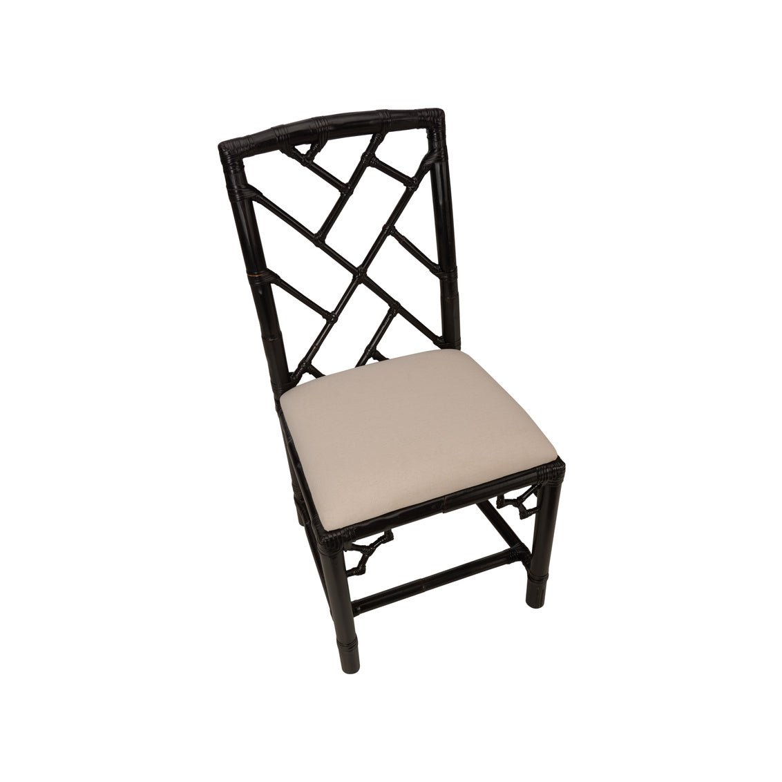Chippendale Bamboo Chair - Cracked Pepper in 35 / Rattan - Chelsea House