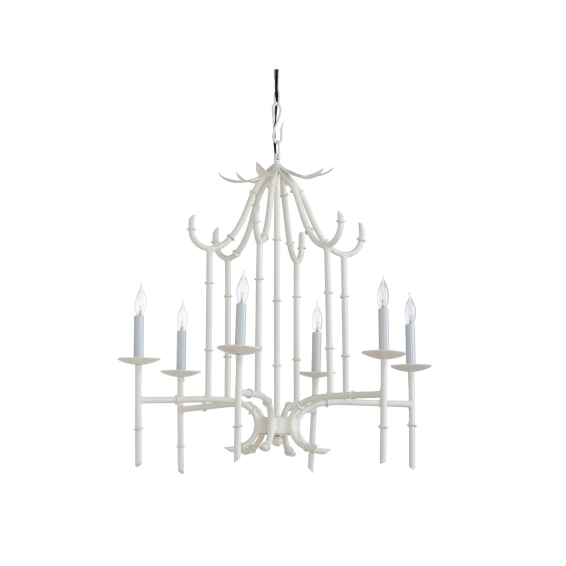 Bamboo Chandelier - White