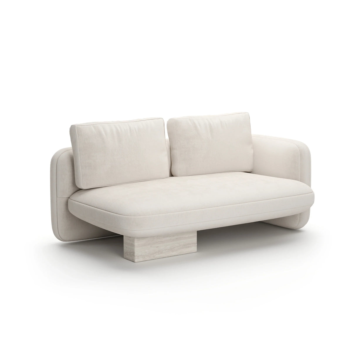 Overlap Raf Loveseat Ecru