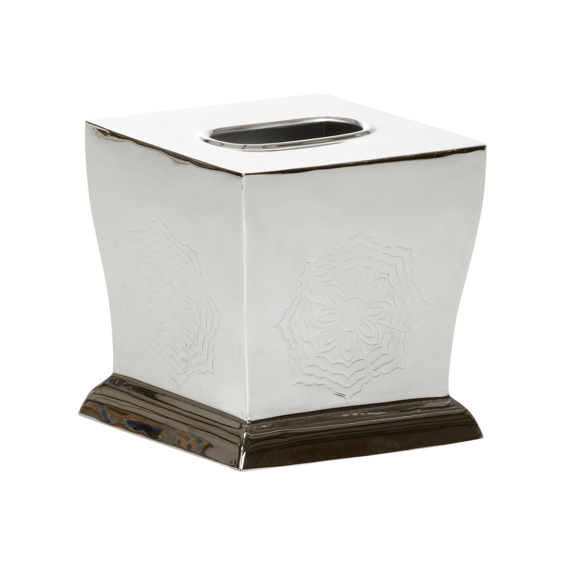 Waved Edge Tissue Box - Nickel
