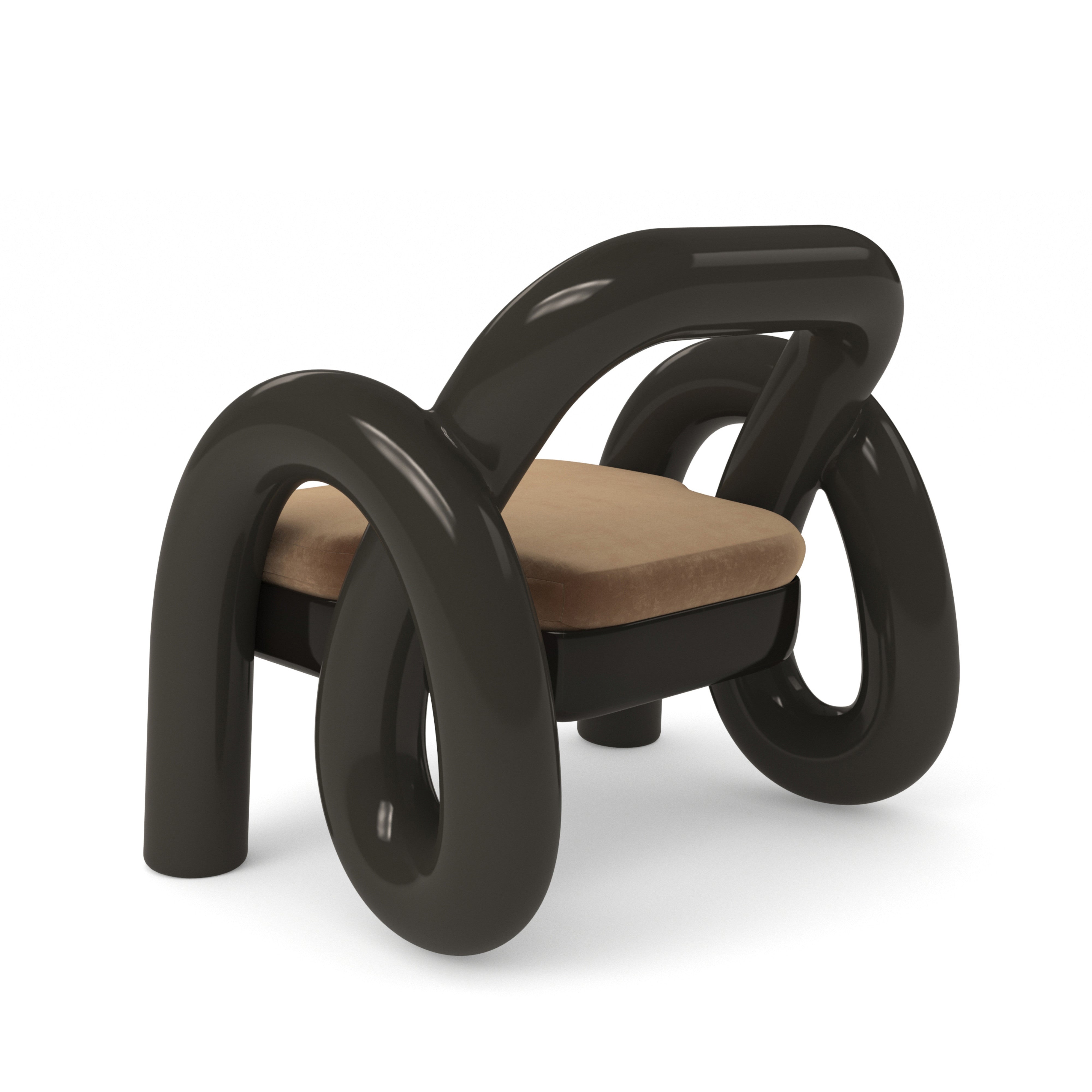 Gelee Accent Chair-Chocolate – Accent Chairs by Caracole | Sutter & Vale