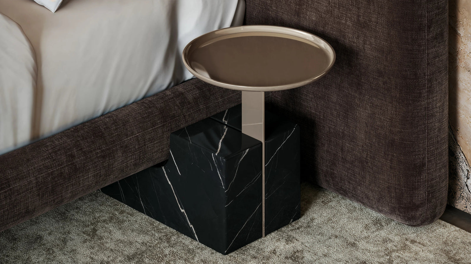 Overlap Uph 2 Pnl Kg Bed Dk Taupe
